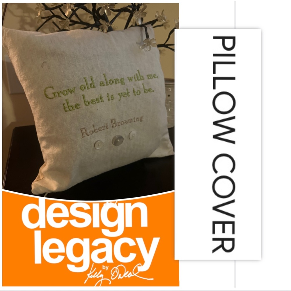 Design Legacy Dallas Robert Browning Linen Pillow Cover